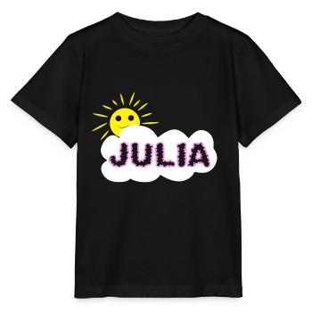 prenom fille cloud JULIA - T-shirt bio MINI CREATOR Stanley/Stella Enfant - noir - Devant - Mikhail (115cm)