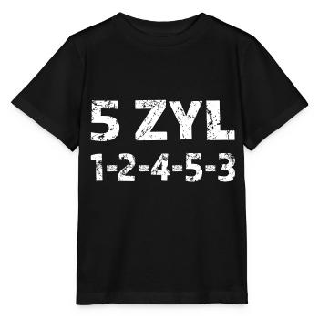 5 Zylinder Fünf Zylinder - Stanley/Stella Kinder T-Shirt MINI CREATOR  - Schwarz - Vorne - Mikhail (115cm)