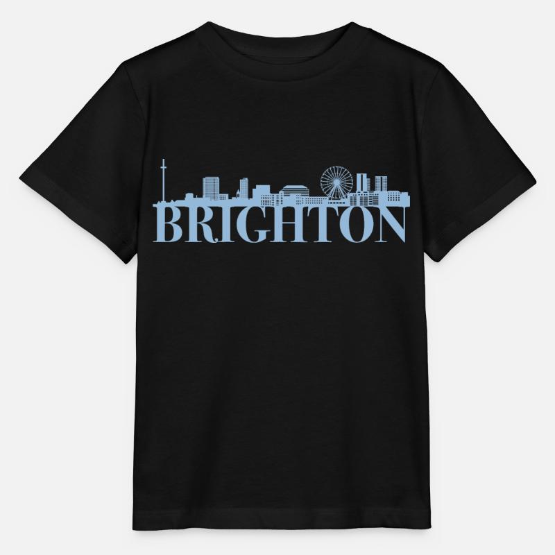 Brighton England Skyline Gift Idea UK - Stanley/Stella MINI CREATOR Kids’ T-Shirt - black