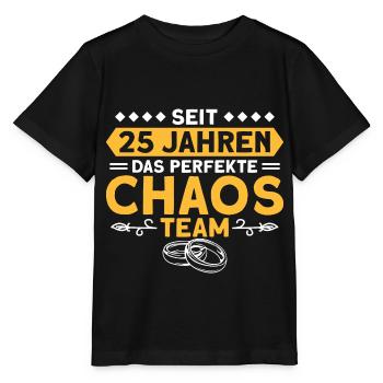 Verheiratet Ehepaar Silberhochzeit - Stanley/Stella Kinder T-Shirt MINI CREATOR  - Schwarz - Vorne - Mikhail (115cm)