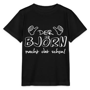 björn - Stanley/Stella Kinder T-Shirt MINI CREATOR  - Schwarz - Vorne - Mikhail (115cm)