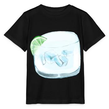 Eiswürfel Glas Drink - Stanley/Stella Kinder T-Shirt MINI CREATOR  - Schwarz - Vorne - Mikhail (115cm)