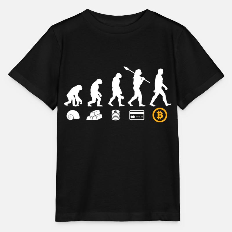Bitcoin Geld Evolution - Stanley/Stella Kinder T-Shirt MINI CREATOR  - Schwarz