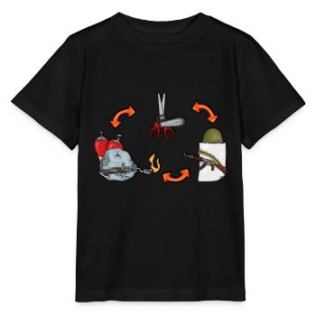 Scissors, Stone, Paper Skirt, Paper, Scissors - Stanley/Stella MINI CREATOR Kids’ T-Shirt - black - Front - Mikhail (115cm)
