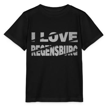 Regensburg Allemagne City Font I Love - T-shirt bio MINI CREATOR Stanley/Stella Enfant - noir - Devant - Mikhail (115cm)