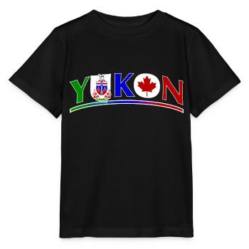 YUKON Staat mit Flagge - Stanley/Stella Kinder T-Shirt MINI CREATOR  - Schwarz - Vorne - Mikhail (115cm)