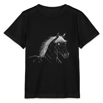 Pferd - Stanley/Stella Kinder T-Shirt MINI CREATOR  - Schwarz - Vorne - Mikhail (115cm)