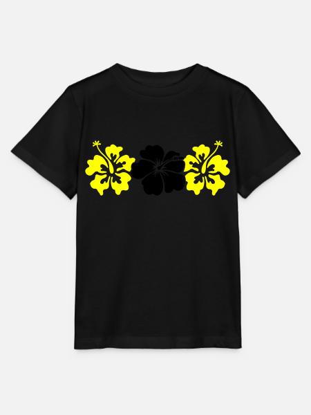 Hibiskus Flowers - Stanley/Stella Kinder T-Shirt MINI CREATOR - Schwarz