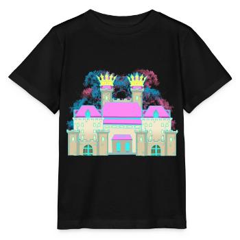 Castle Castle Crown Fortress Knight King - Stanley/Stella MINI CREATOR Kids’ T-Shirt - black - Front - Mikhail (115cm)