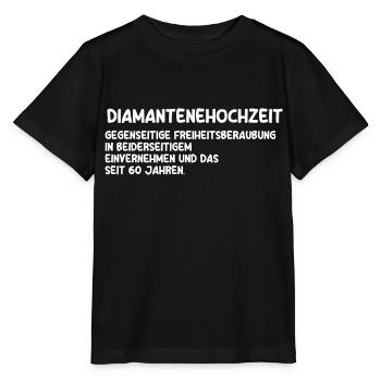 Marriage Diamond Wedding 60 Years Married Hochz - Stanley/Stella MINI CREATOR Kids’ T-Shirt - black - Front - Mikhail (115cm)