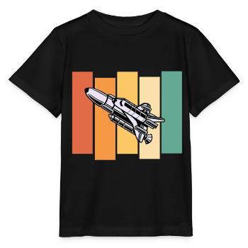 Raumschiff Astronaut Raumfahrt - Stanley/Stella Kinder T-Shirt MINI CREATOR  - Schwarz - Vorne - Mikhail (115cm)
