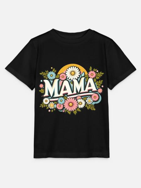 Floral Mama - Stanley/Stella Kinder T-Shirt MINI CREATOR - Schwarz