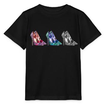 Talons hauts,Paillettes,Rose,Chaussures,Paillettes,Glamour - T-shirt bio MINI CREATOR Stanley/Stella Enfant - noir - Devant - Mikhail (115cm)