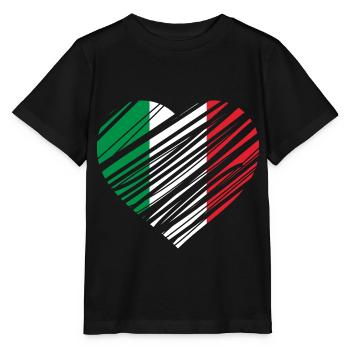 Italien Herz - Stanley/Stella Kinder T-Shirt MINI CREATOR  - Schwarz - Vorne - Mikhail (115cm)