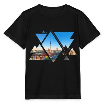 Berlin Allemagne Skyline Fernsehturm Ville City - T-shirt bio MINI CREATOR Stanley/Stella Enfant - noir - Devant - Mikhail (115cm)