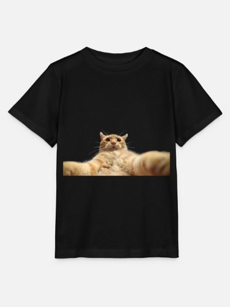 Chat selfie - Stanley/Stella T-shirt MINI CREATOR til børn - sort