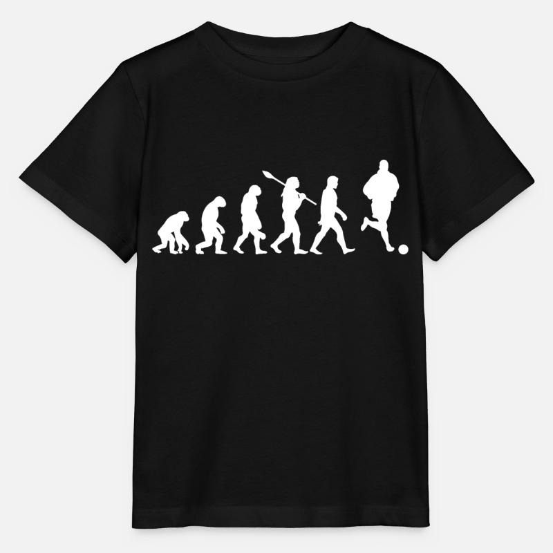 Foot Evolution des Affen Zum Fußballer - Stanley/Stella Kinder T-Shirt MINI CREATOR  - Schwarz
