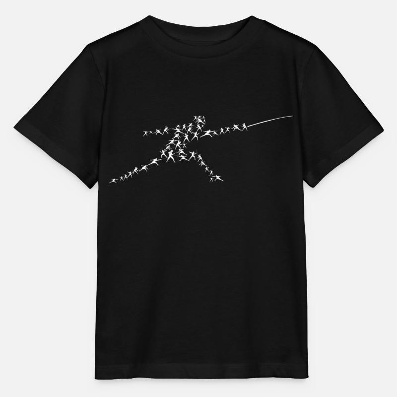 Escrim silhouette Escrime épée - T-shirt bio MINI CREATOR Stanley/Stella Enfant - noir