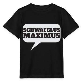 Reden, Labern,schwafeln, Schwafelus, Maximus, - Stanley/Stella Kinder T-Shirt MINI CREATOR  - Schwarz - Vorne - Mikhail (115cm)