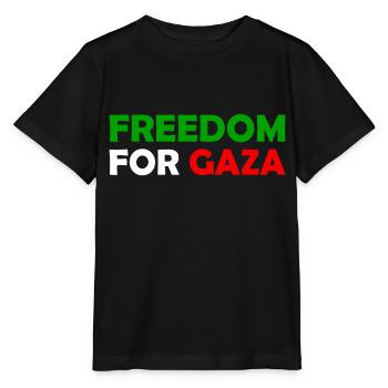 Freedom For Gaza - Palestine - Palestina Palästina - Stanley/Stella MINI CREATOR Kids’ T-Shirt - black - Front - Mikhail (115cm)