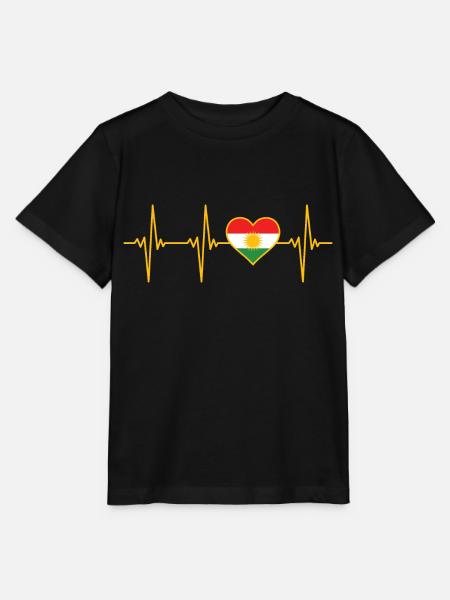 Kurdistan Kurde Kurdischer Herzschlag - Stanley/Stella Kinder T-Shirt MINI CREATOR - Schwarz