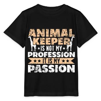 Animal keeper Passion - Stanley/Stella MINI CREATOR Kids’ T-Shirt - black - Front - Mikhail (115cm)
