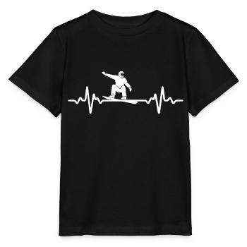 Snowboard Snowboarder - Stanley/Stella Kinder T-Shirt MINI CREATOR  - Schwarz - Vorne - Mikhail (115cm)