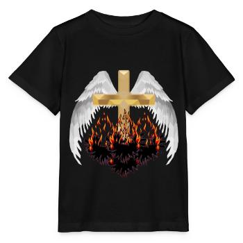 Traversez le paradis l’enfer au-delà de la réincarnation Satan - T-shirt bio MINI CREATOR Stanley/Stella Enfant - noir - Devant - Mikhail (115cm)
