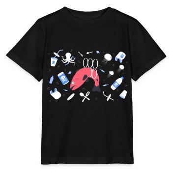 Stop Plastique - T-shirt bio MINI CREATOR Stanley/Stella Enfant - noir - Devant - Mikhail (115cm)