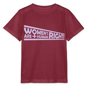 womens rights feminist quote - Stanley/Stella MINI CREATOR Kids’ T-Shirt - burgundy - Front - Kain (125cm)