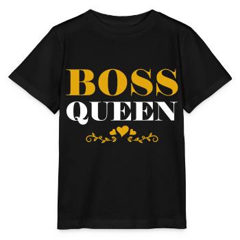 Boss Queen Lady Ladies Gift - Stanley/Stella MINI CREATOR Kids’ T-Shirt - black - Front - Mikhail (115cm)