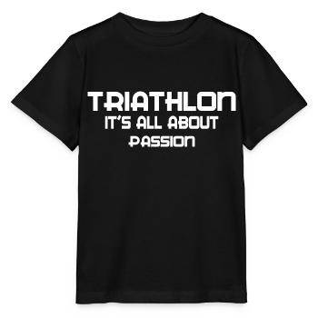 Marathon Triathlon Running Jogging Biking Cycling - Stanley/Stella MINI CREATOR Kids’ T-Shirt - black - Front - Mikhail (115cm)