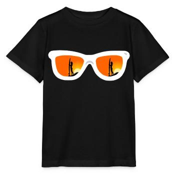 Sunglasses, Surfergirl, Sunset - Stanley/Stella Kinder T-Shirt MINI CREATOR  - Schwarz - Vorne - Mikhail (115cm)