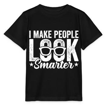 Ophtalmologiste Je fais paraître les gens plus intelligents - T-shirt bio MINI CREATOR Stanley/Stella Enfant - noir - Devant - Mikhail (115cm)