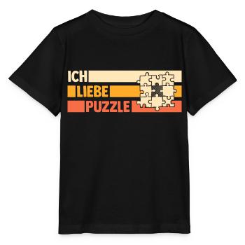 Puzzlefan Puzzler Puzzleteile Puzzle - Stanley/Stella Kinder T-Shirt MINI CREATOR  - Schwarz - Vorne - Mikhail (115cm)