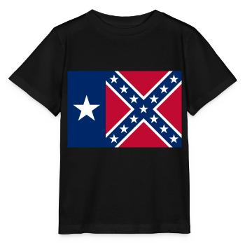 Texas Rebel Flag - Stanley/Stella MINI CREATOR Kids’ T-Shirt - black - Front - Mikhail (115cm)