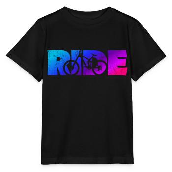 Ride MTB mountain bike - Stanley/Stella MINI CREATOR Kids’ T-Shirt - black - Front - Mikhail (115cm)