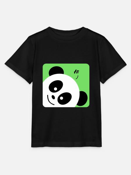 Animal panda - Tierischer Panda - Stanley/Stella Kinder T-Shirt MINI CREATOR - Schwarz