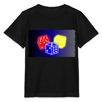 Lancer des dés - T-shirt bio MINI CREATOR Stanley/Stella Enfant - noir - Devant - Mikhail (115cm)