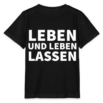 Leben und Leben lassen - Stanley/Stella Kinder T-Shirt MINI CREATOR  - Schwarz - Vorne - Mikhail (115cm)