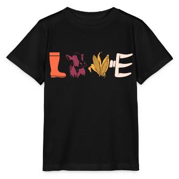 Love paysan cadeau de la vie rurale - T-shirt bio MINI CREATOR Stanley/Stella Enfant - noir - Devant - Mikhail (115cm)