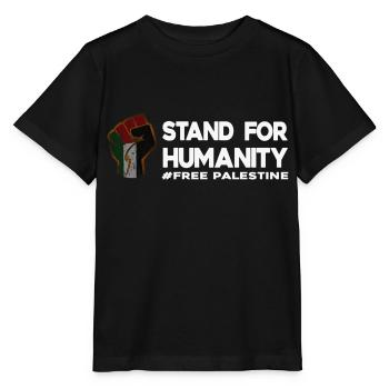 Liberté Poing Palestine libre - T-shirt bio MINI CREATOR Stanley/Stella Enfant - noir - Devant - Mikhail (115cm)