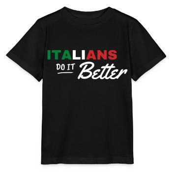 ITALIANS DO IT BETTER - Stanley/Stella Kinder T-Shirt MINI CREATOR  - Schwarz - Vorne - Mikhail (115cm)