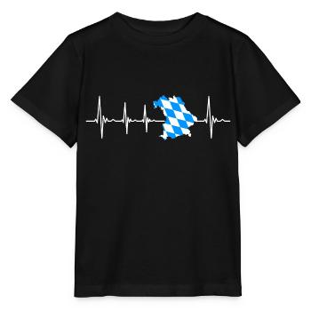 Bavaria Bavarian Heartbeat - Stanley/Stella MINI CREATOR Kids’ T-Shirt - black - Front - Mikhail (115cm)