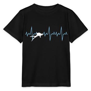 Certificat de plongée Diver Heartbeat Pulse - T-shirt bio MINI CREATOR Stanley/Stella Enfant - noir - Devant - Mikhail (115cm)