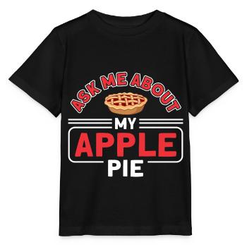 Cupcake Lover Cake Lover Apple Pie Lover - Stanley/Stella MINI CREATOR Kids’ T-Shirt - black - Front - Mikhail (115cm)