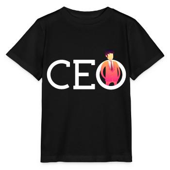 Pdg chef de la conception pour un chef de la direction - T-shirt bio MINI CREATOR Stanley/Stella Enfant - noir - Devant - Mikhail (115cm)
