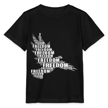Freedom Peace Peace Eagle Falcon T-Shirt - T-shirt bio MINI CREATOR Stanley/Stella Enfant - noir - Devant - Mikhail (115cm)