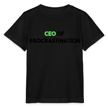 CEO VON PROCRASTINATION - Stanley/Stella Kinder T-Shirt MINI CREATOR  - Schwarz - Vorne - Mikhail (115cm)