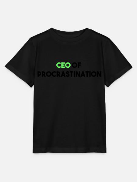 PDG DE LA PROCRASTINATION - T-shirt bio MINI CREATOR Stanley/Stella Enfant - noir